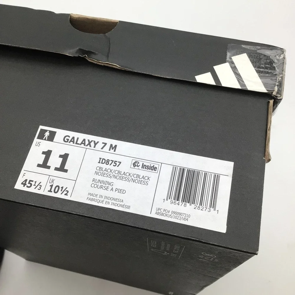 Adidas Galaxy 7 M Mens Running Shoes Triple Black ID8757 Size 11‎ NEW
